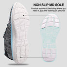 Slip on Sneakers for Women Comfortable Non Slip Walking Tennis Shoes Ladies Arch Support Memory Foam Breathable for Gym Workout AQUE US 8