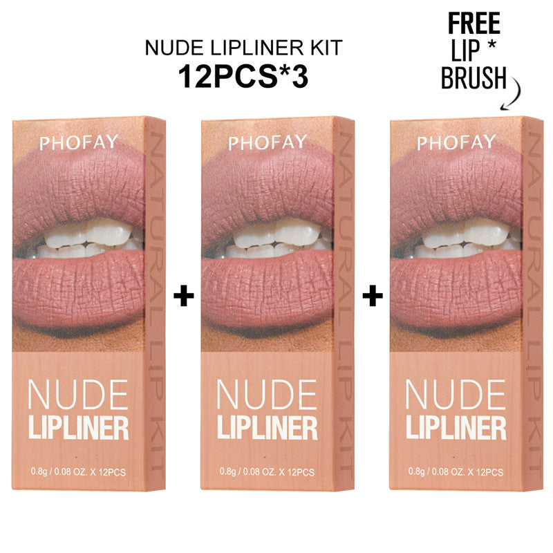 Kit de delineador de labios Nude de PHOFAY