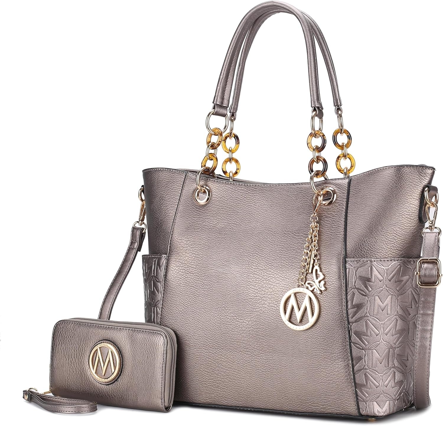 Tote Bag for Women, Handbag Set with Wallet-Top-Handle- Vegan Leather Purse
