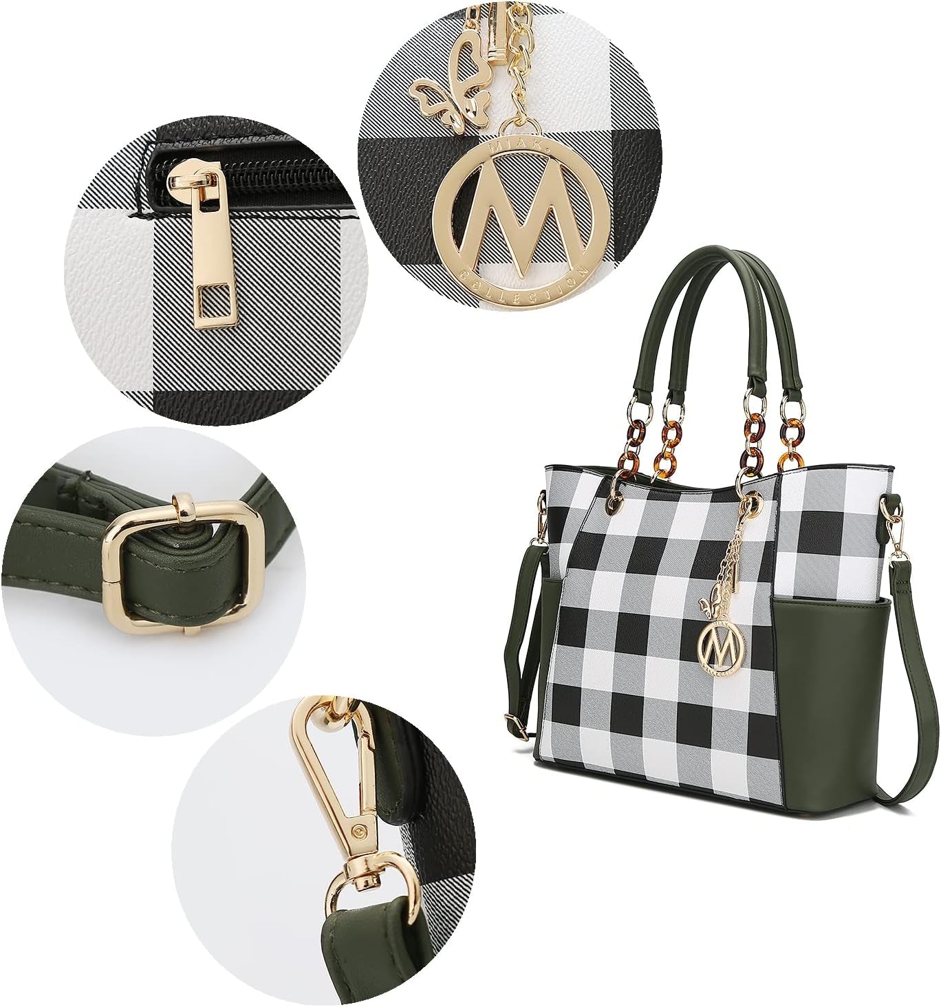 Tote Bag for Women, Handbag Set with Wallet-Top-Handle- Vegan Leather Purse