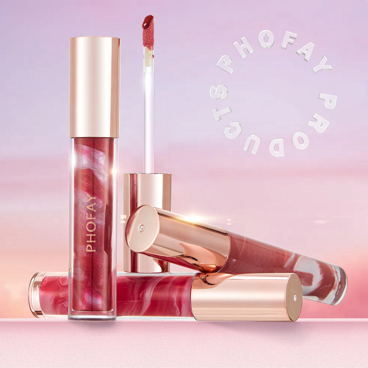 Brillo labial hidratante Rose Blooming de PHOFAY