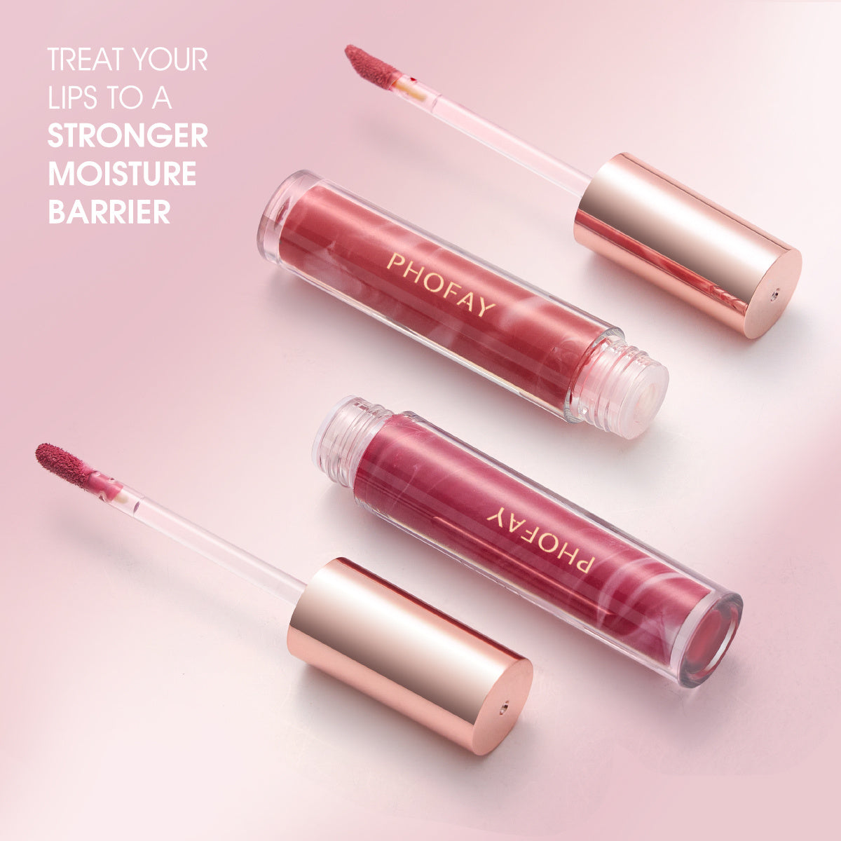 Brillo labial hidratante Rose Blooming de PHOFAY