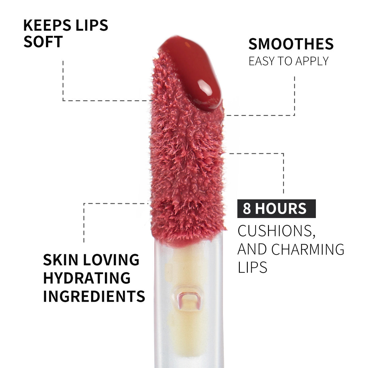 Brillo labial hidratante Rose Blooming de PHOFAY