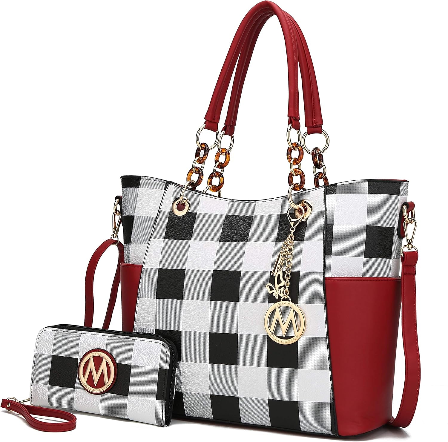 Tote Bag for Women, Handbag Set with Wallet-Top-Handle- Vegan Leather Purse