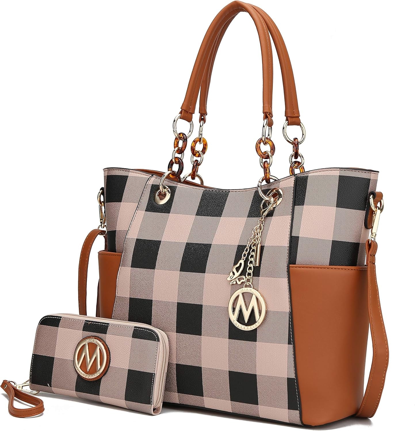 Tote Bag for Women, Handbag Set with Wallet-Top-Handle- Vegan Leather Purse