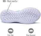 Womens Athletic Walking Shoes - Memory Foam Lightweight Tennis Sports Shoes Gym Jogging Slip on Running Sneakers Blue-Pink Size 5.5