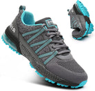 Women Running Shoes Air Cushion Shock Absorption Non Slip Sneakers Mesh Breathable Tennis Walking Shoes for Fitness Jogging Shopping Cyan 10.5