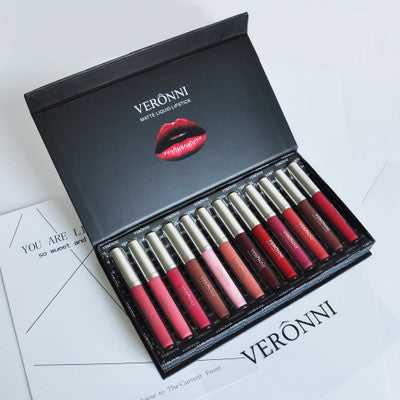 Caja de regalo con 12 lápices labiales