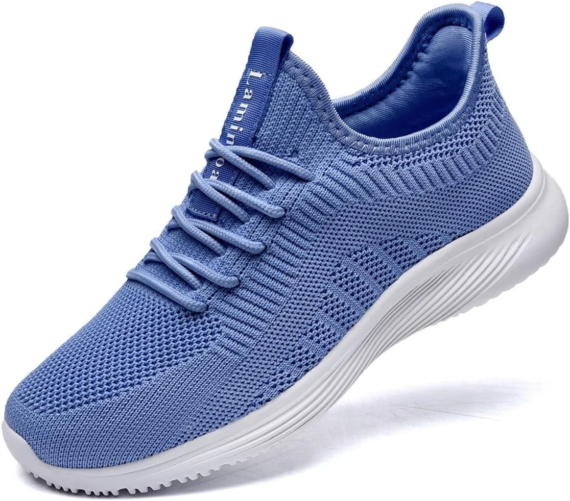 Womens Walking Shoes Slip on Lightweight Memory Foam Cheer Sneakers for Tennis Gym Running Workout Yoga