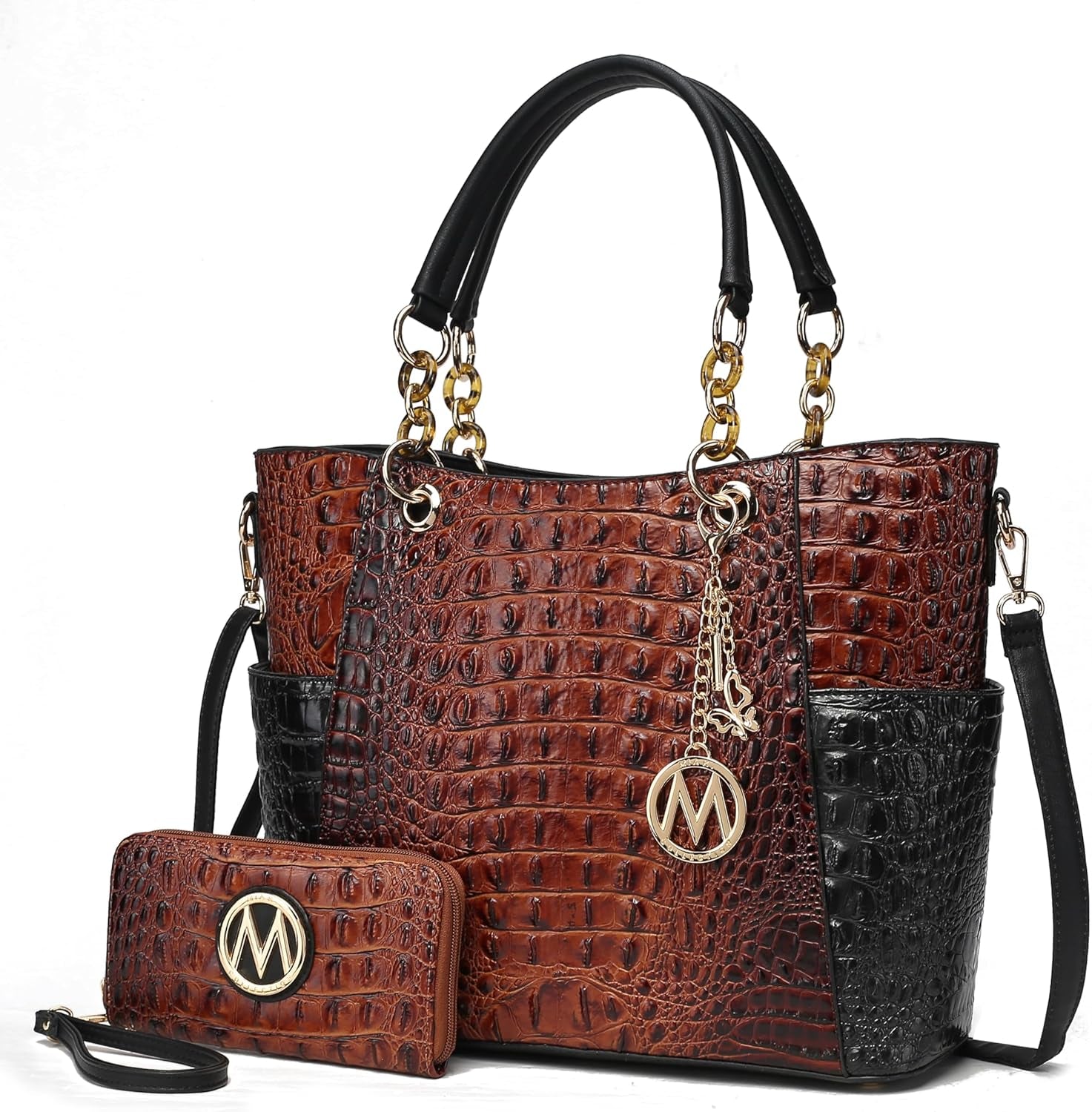 Tote Bag for Women, Handbag Set with Wallet-Top-Handle- Vegan Leather Purse