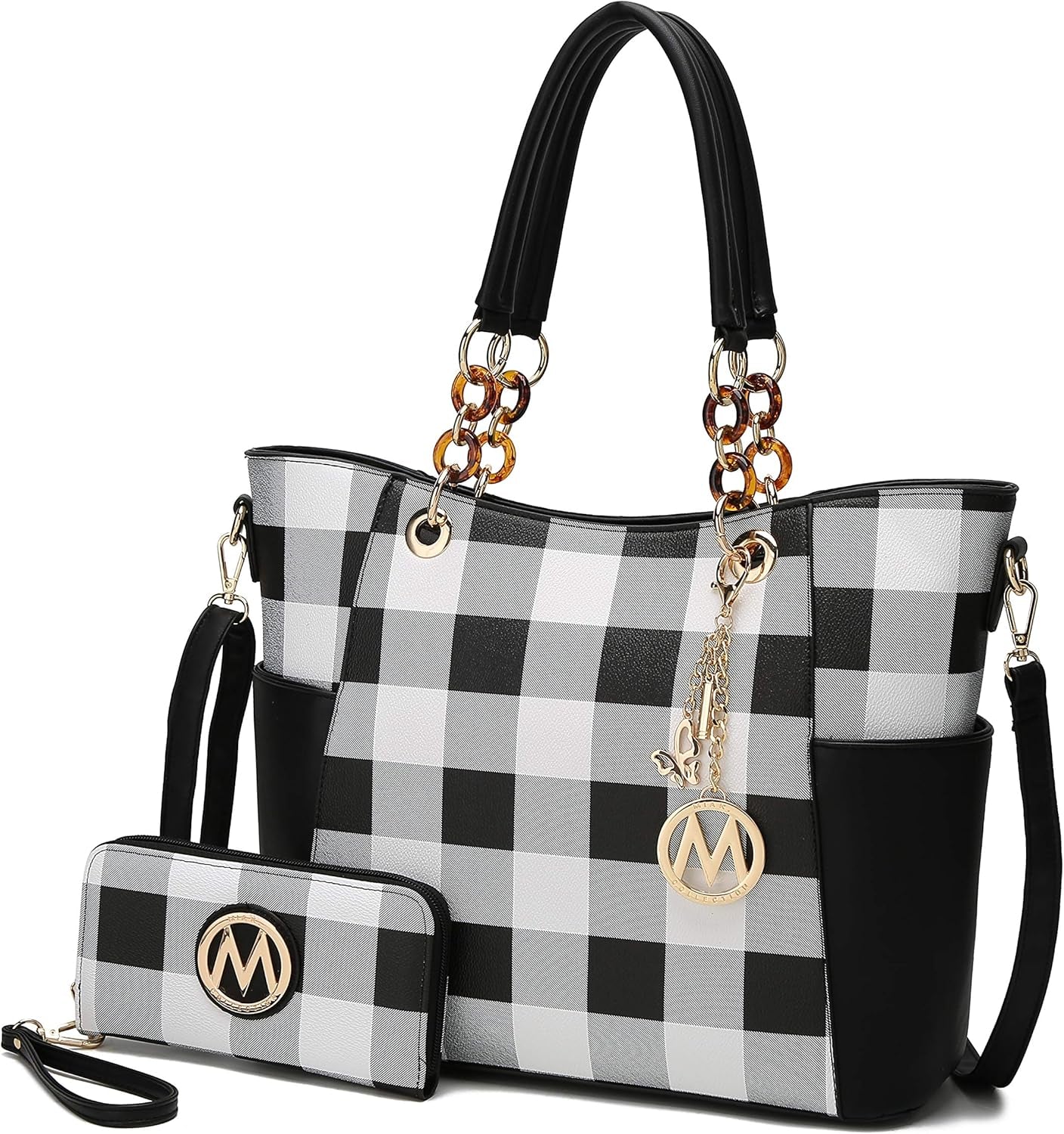 Tote Bag for Women, Handbag Set with Wallet-Top-Handle- Vegan Leather Purse