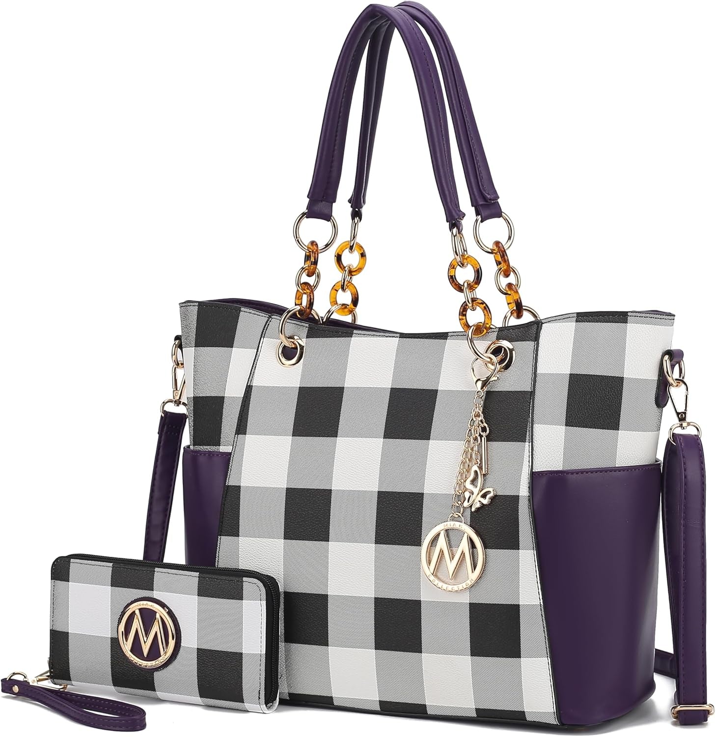 Tote Bag for Women, Handbag Set with Wallet-Top-Handle- Vegan Leather Purse