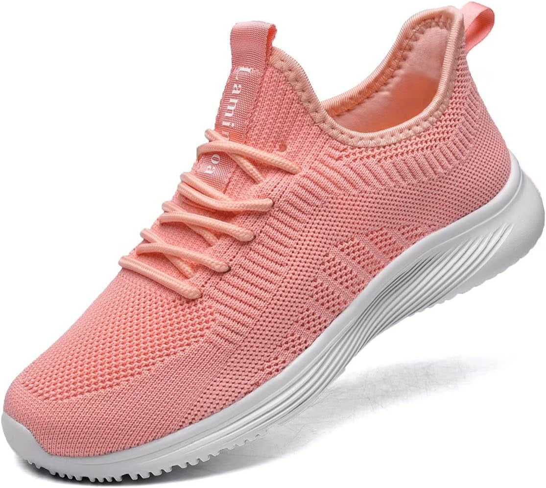 Womens Walking Shoes Slip on Lightweight Memory Foam Cheer Sneakers for Tennis Gym Running Workout Yoga