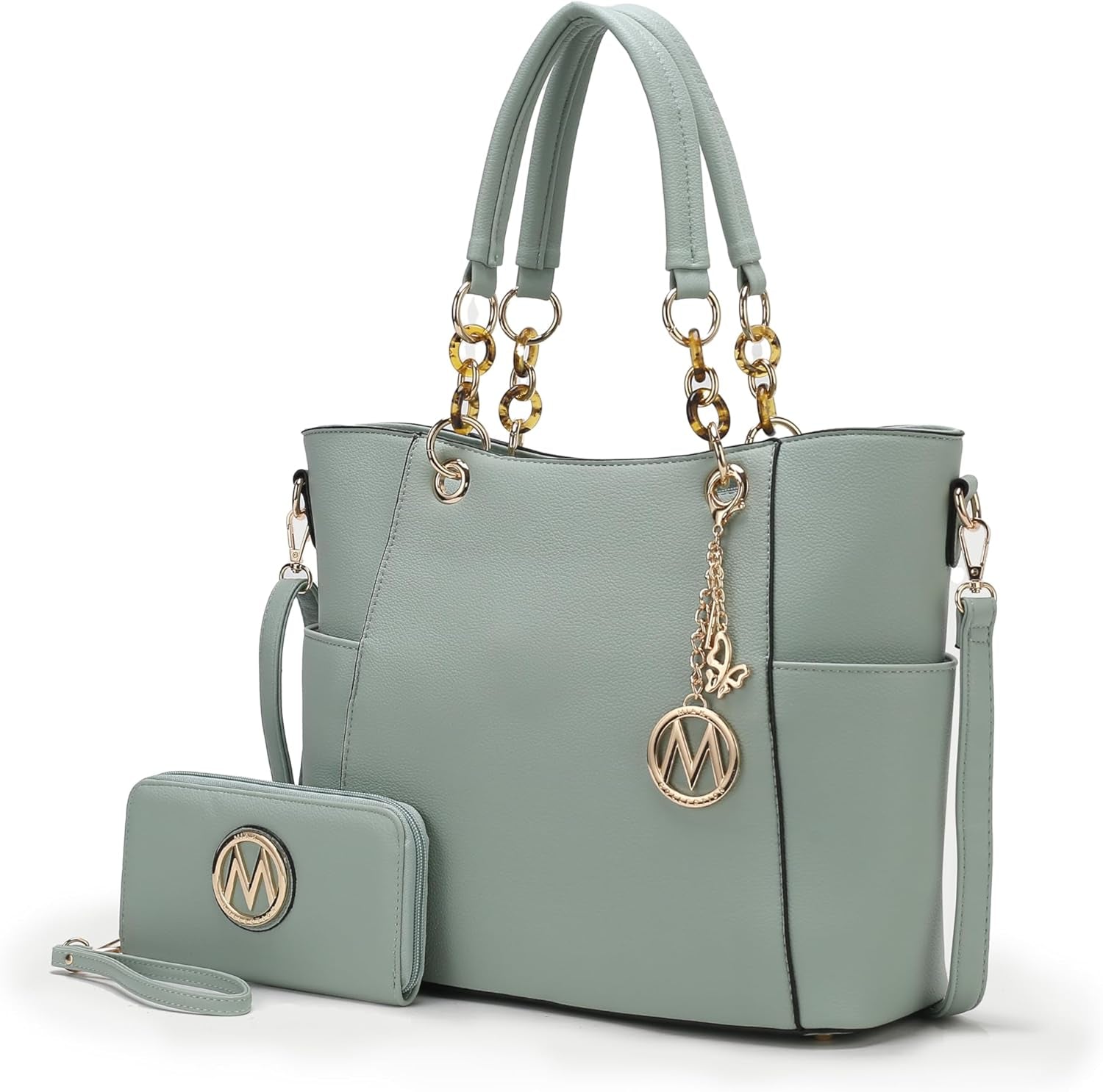Tote Bag for Women, Handbag Set with Wallet-Top-Handle- Vegan Leather Purse