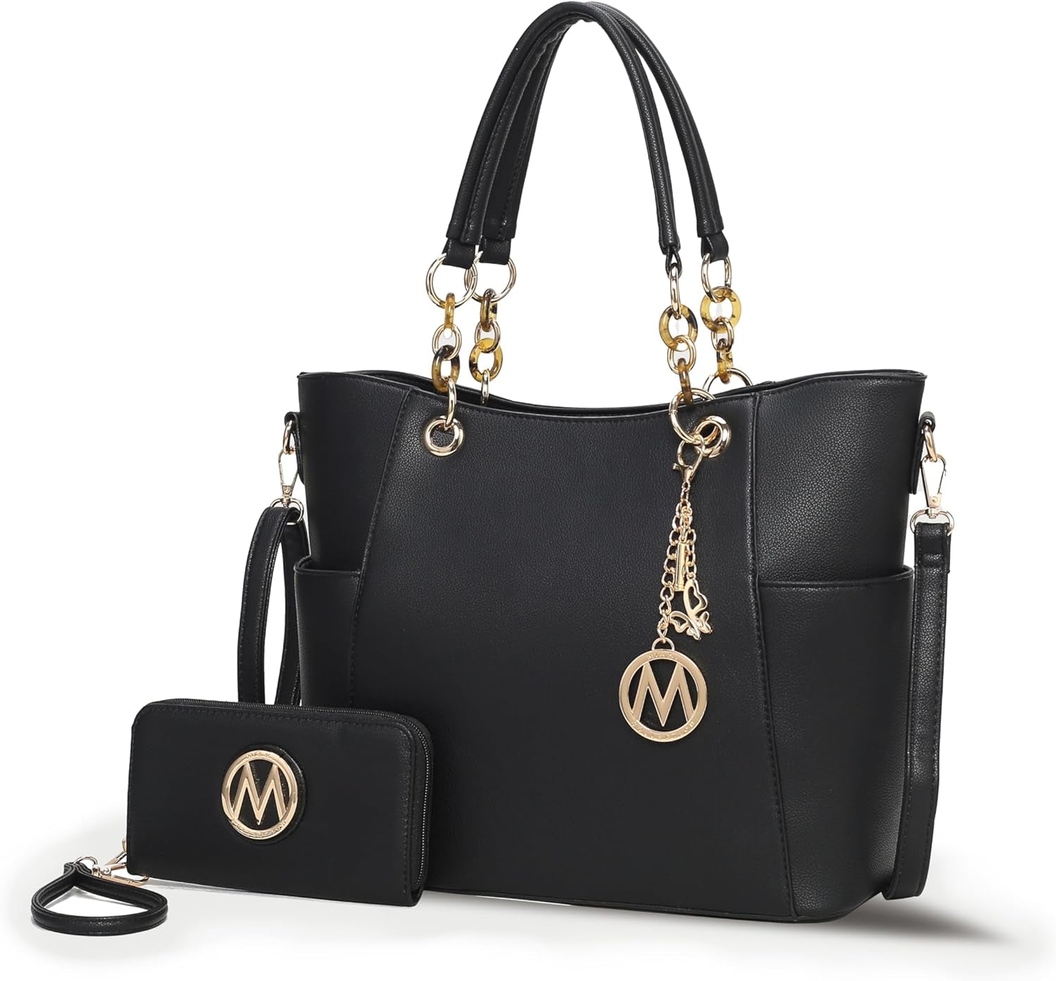Tote Bag for Women, Handbag Set with Wallet-Top-Handle- Vegan Leather Purse