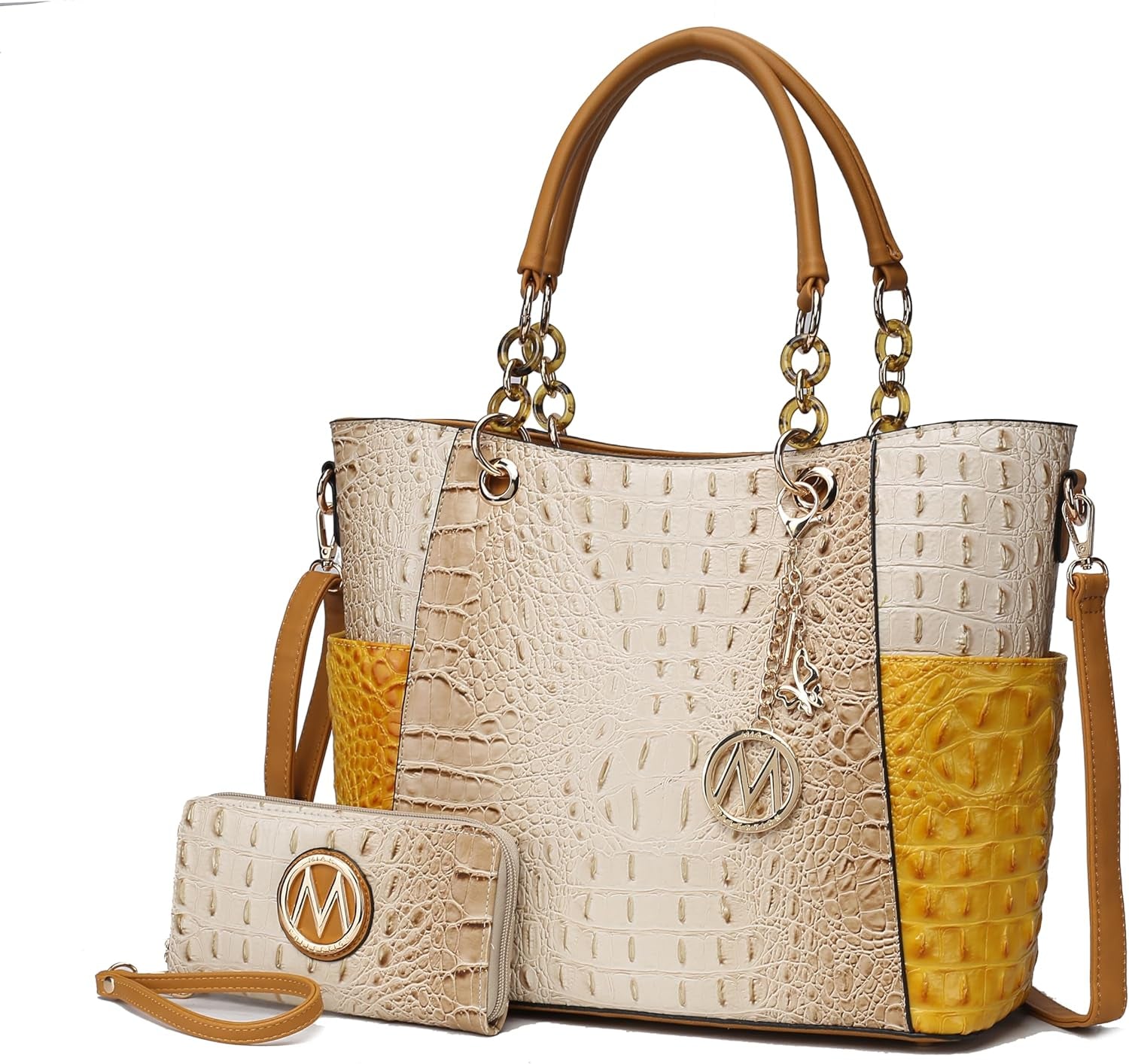 Tote Bag for Women, Handbag Set with Wallet-Top-Handle- Vegan Leather Purse