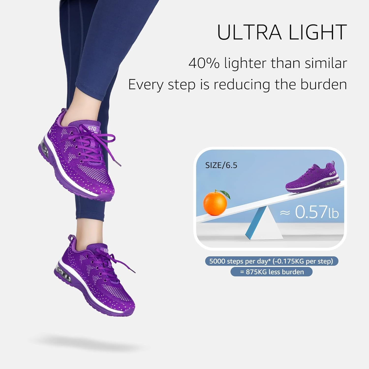 Women'S Running Shoes Lightweight Non Slip Walking Tennis Shoes Athletic Workout Gym Cross Training Sneakers