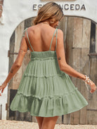 Breezaya Swiss Dot Frill Trim Cami Dress