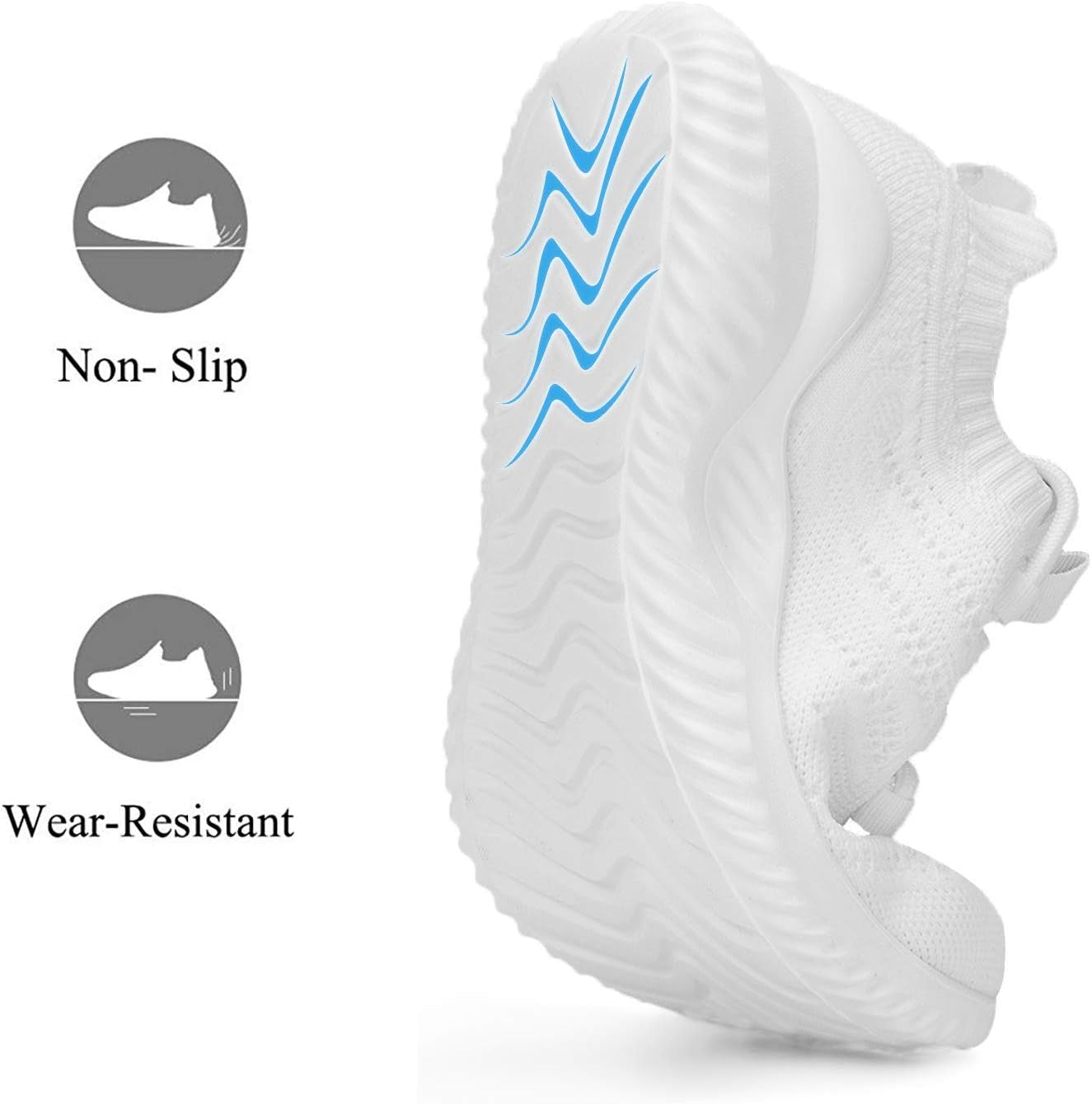 Women'S Sneakers Mesh Ultra Lightweight Breathable Athletic Running Walking Fashion Outdoor Sport Gym Shoes White Size 6