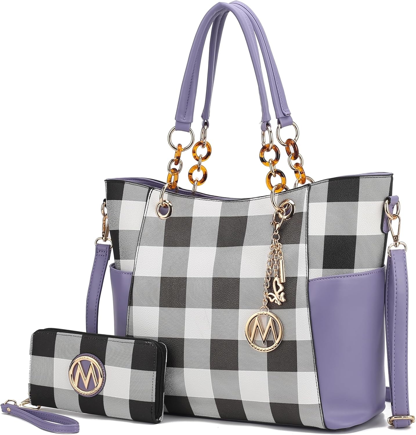 Tote Bag for Women, Handbag Set with Wallet-Top-Handle- Vegan Leather Purse