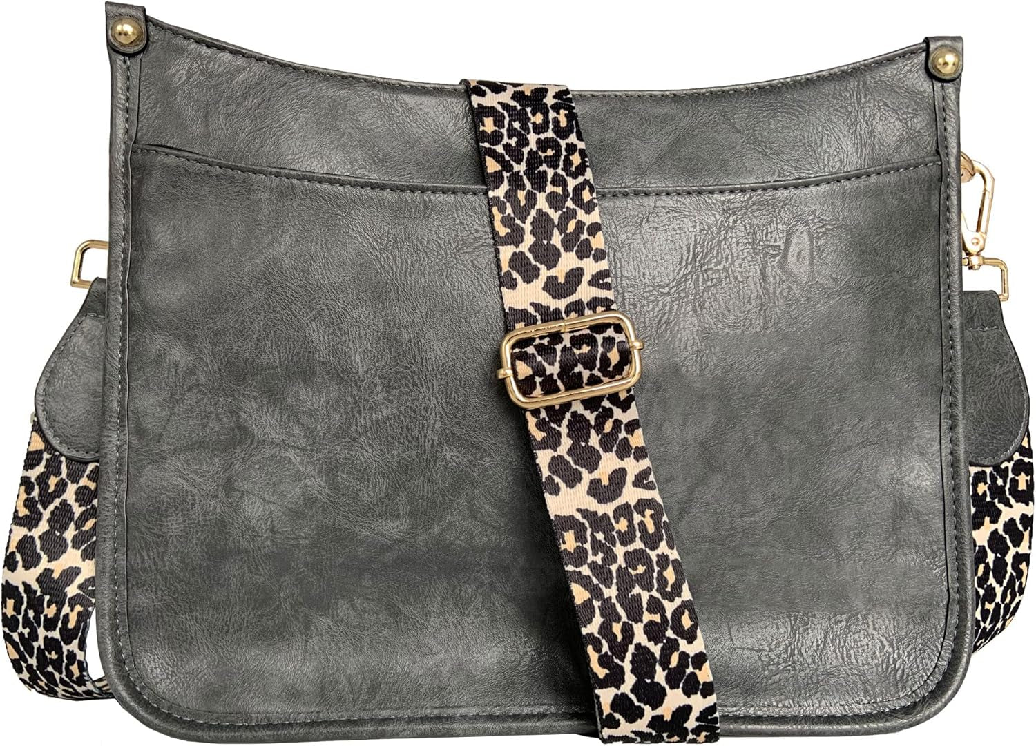 Women'S Leopard Guitar Strap Crossbody Purse Shoulder Bucket Cross-Body Purse