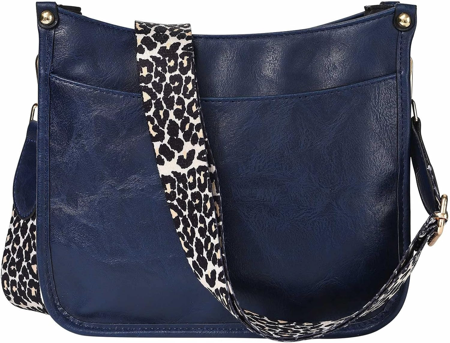 Women'S Leopard Guitar Strap Crossbody Purse Shoulder Bucket Cross-Body Purse