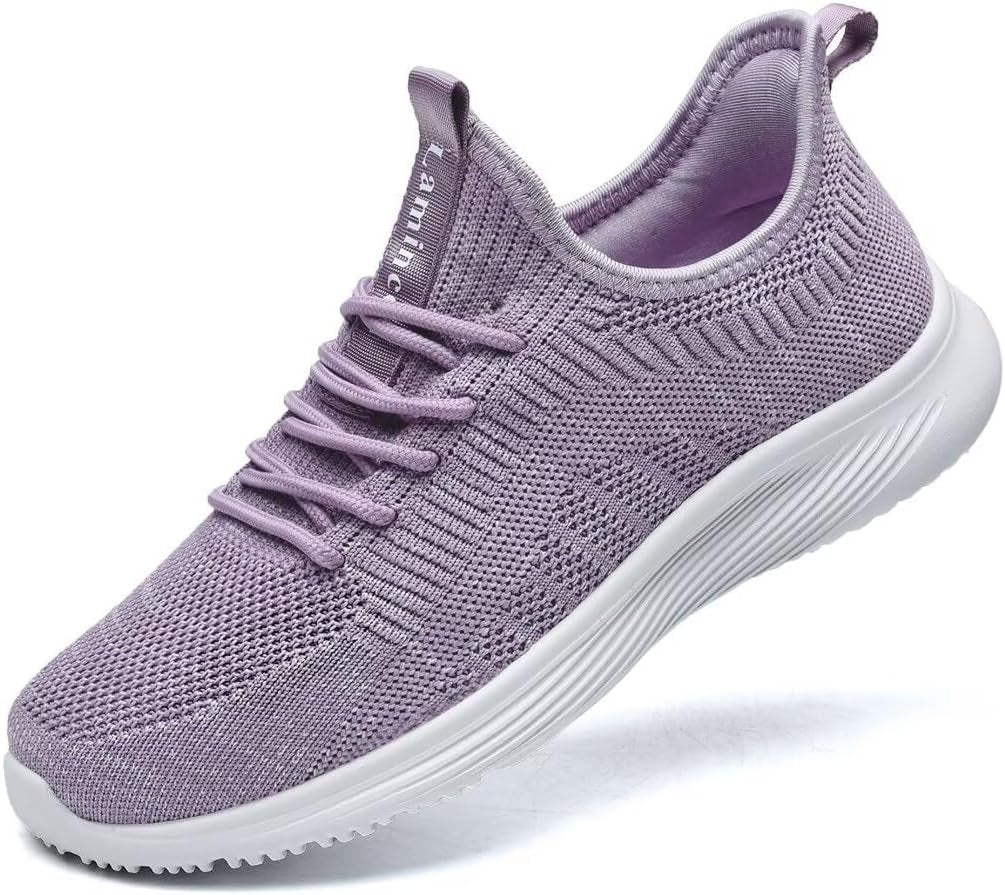 Womens Walking Shoes Slip on Lightweight Memory Foam Cheer Sneakers for Tennis Gym Running Workout Yoga