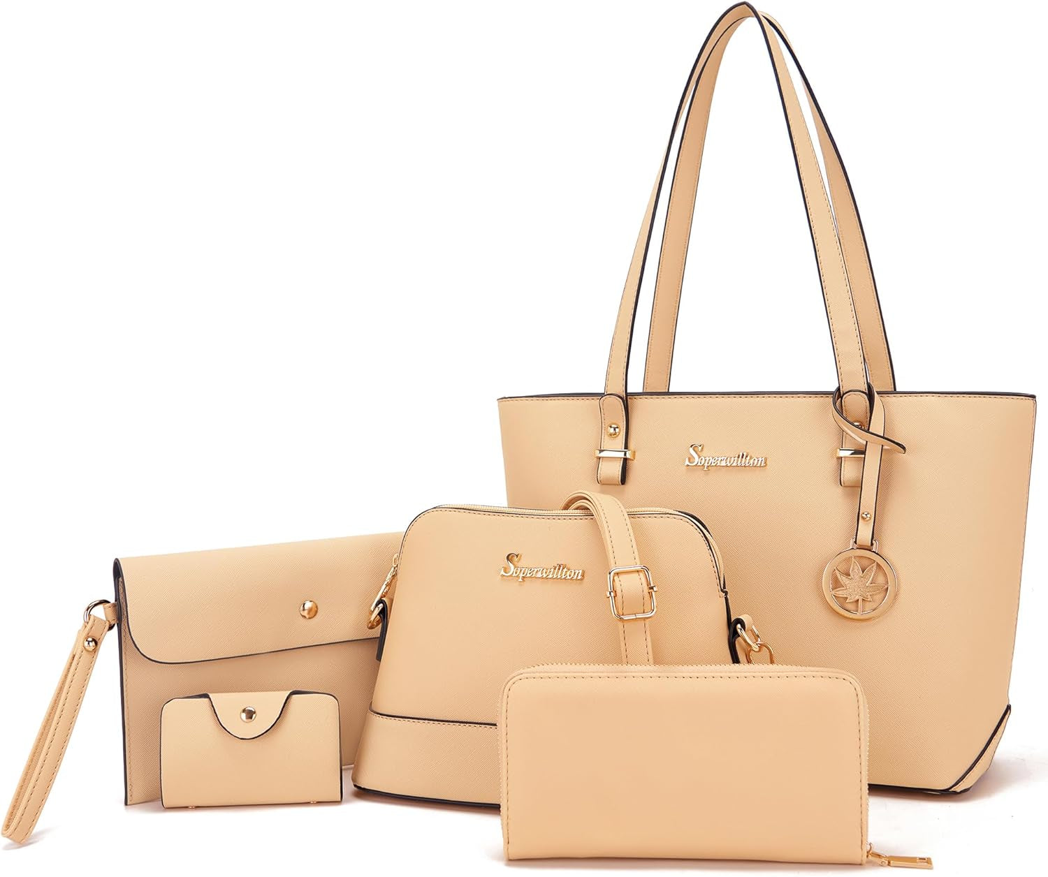 Handbag for Women Wallet Tote Bag Shoulder Bags Top Handle Satchel 5Pcs Purse Set