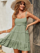 Breezaya Swiss Dot Frill Trim Cami Dress