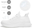 Women'S Sneakers Mesh Ultra Lightweight Breathable Athletic Running Walking Fashion Outdoor Sport Gym Shoes White Size 6