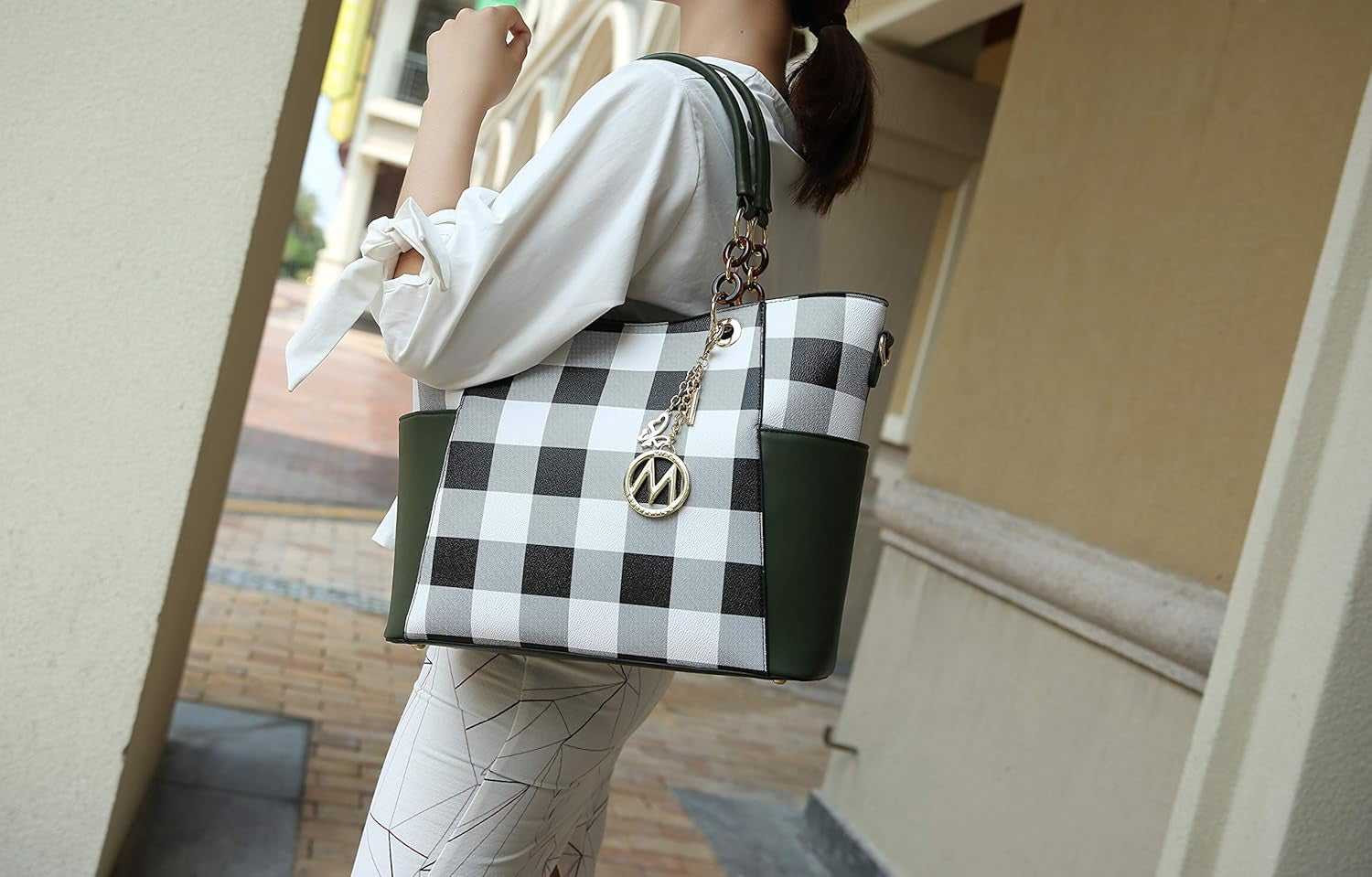 Tote Bag for Women, Handbag Set with Wallet-Top-Handle- Vegan Leather Purse