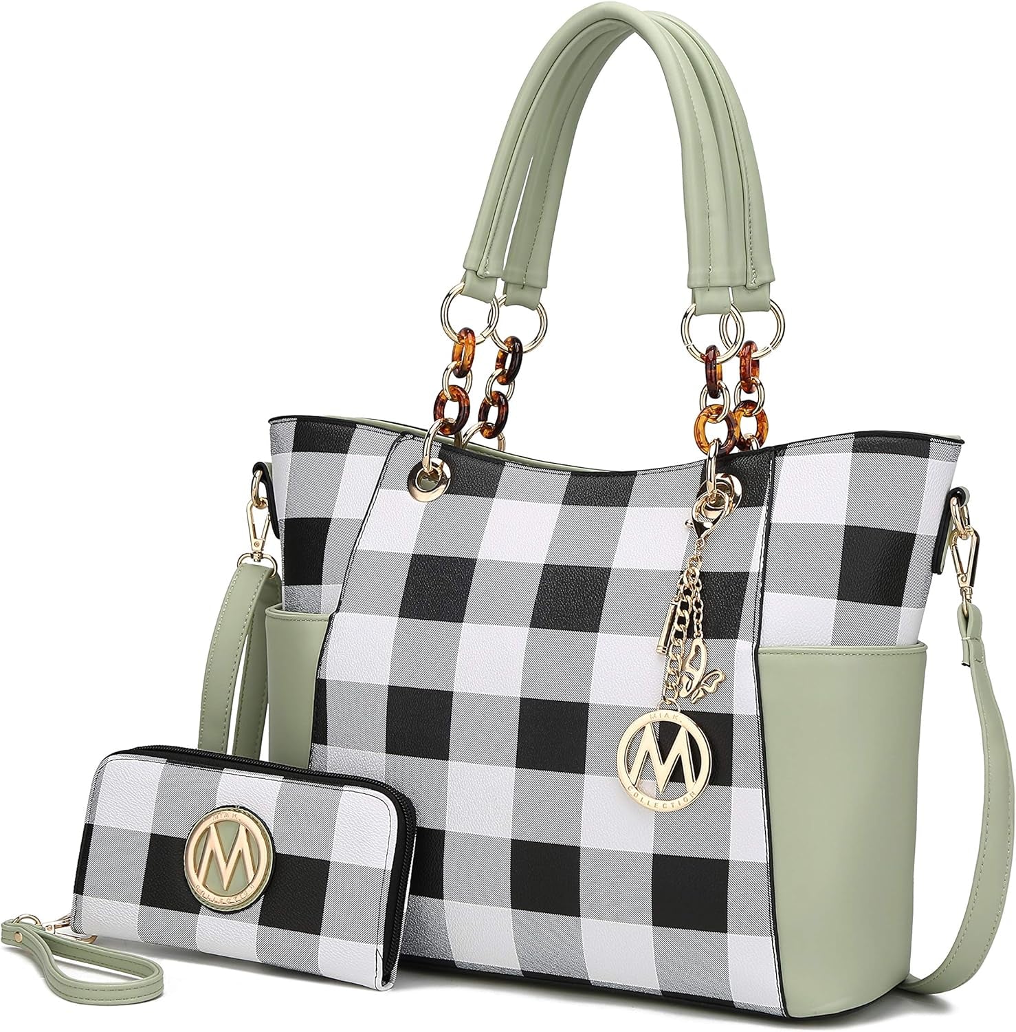 Tote Bag for Women, Handbag Set with Wallet-Top-Handle- Vegan Leather Purse