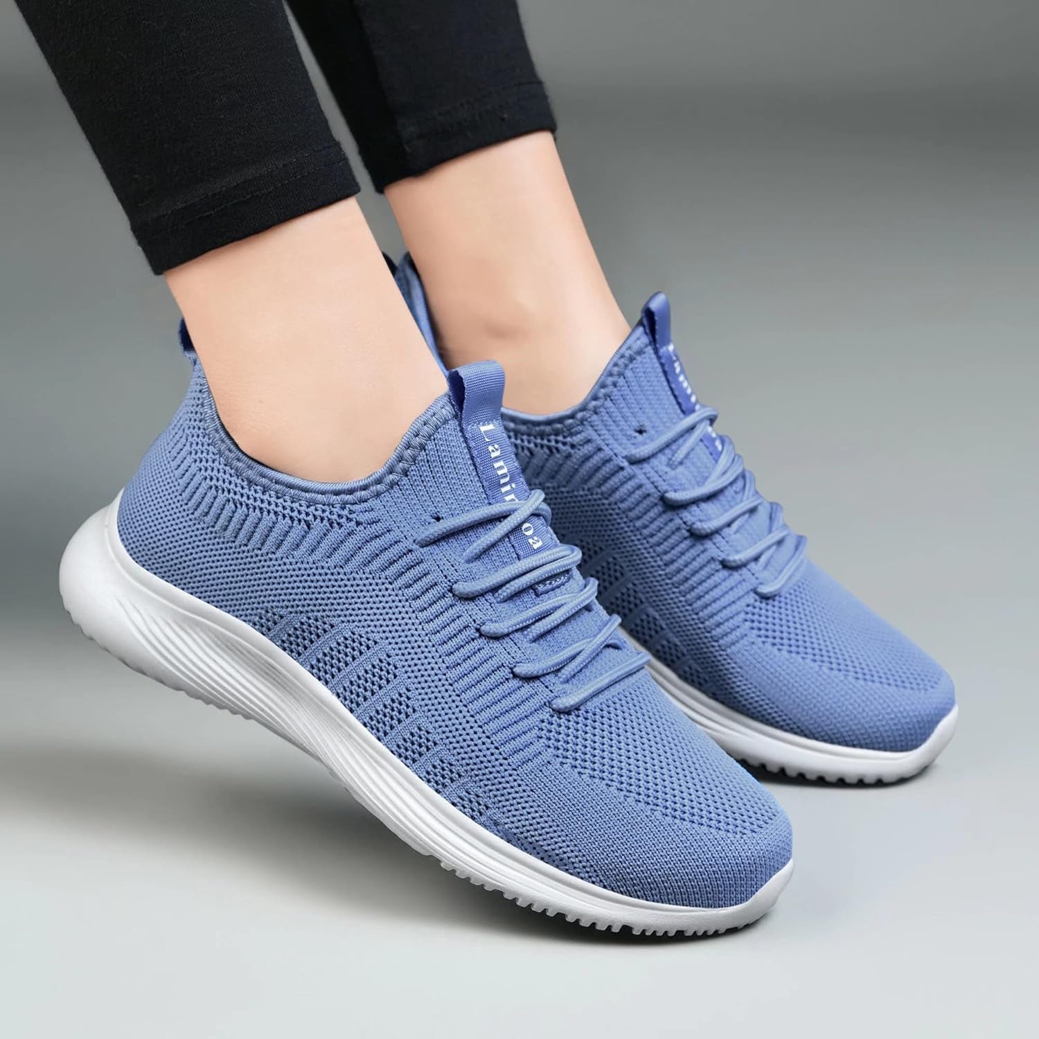Womens Walking Shoes Slip on Lightweight Memory Foam Cheer Sneakers for Tennis Gym Running Workout Yoga