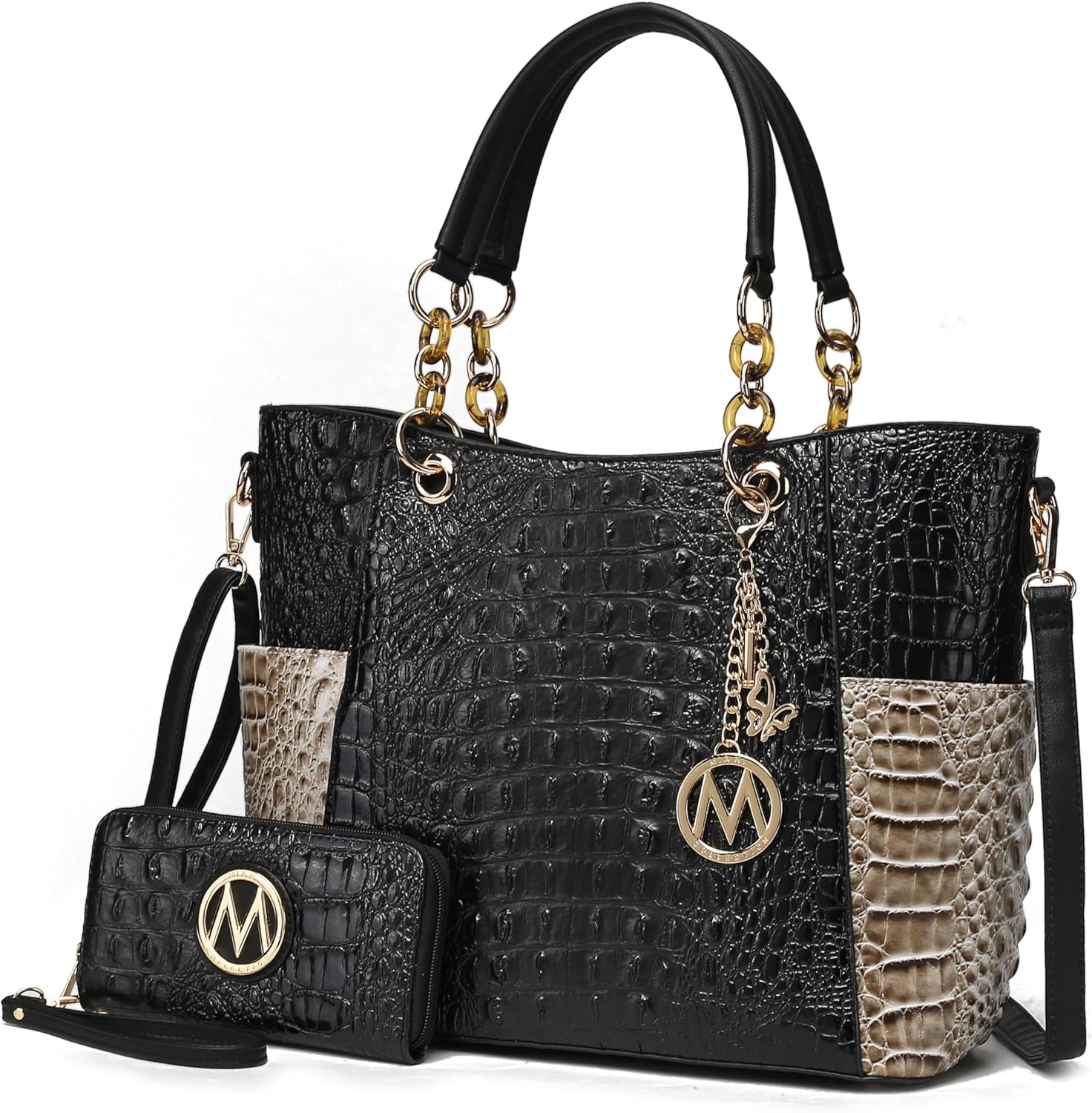 Tote Bag for Women, Handbag Set with Wallet-Top-Handle- Vegan Leather Purse