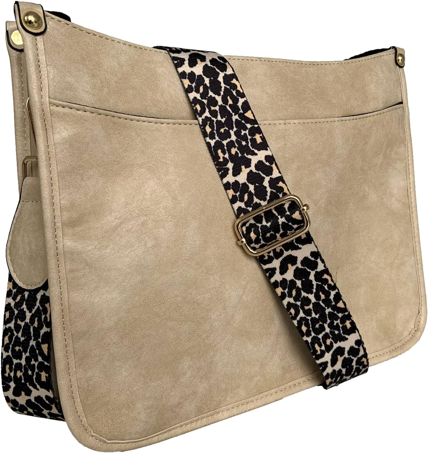 Women'S Leopard Guitar Strap Crossbody Purse Shoulder Bucket Cross-Body Purse