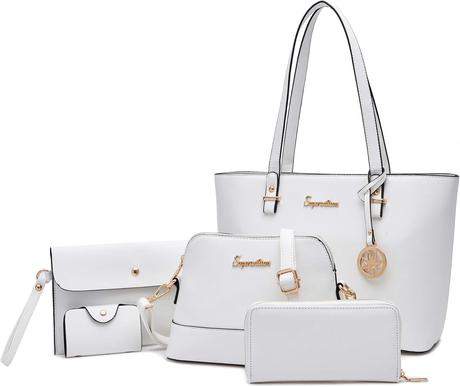 Handbag for Women Wallet Tote Bag Shoulder Bags Top Handle Satchel 5Pcs Purse Set