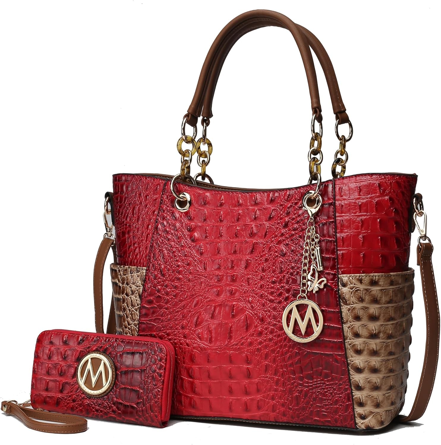 Tote Bag for Women, Handbag Set with Wallet-Top-Handle- Vegan Leather Purse