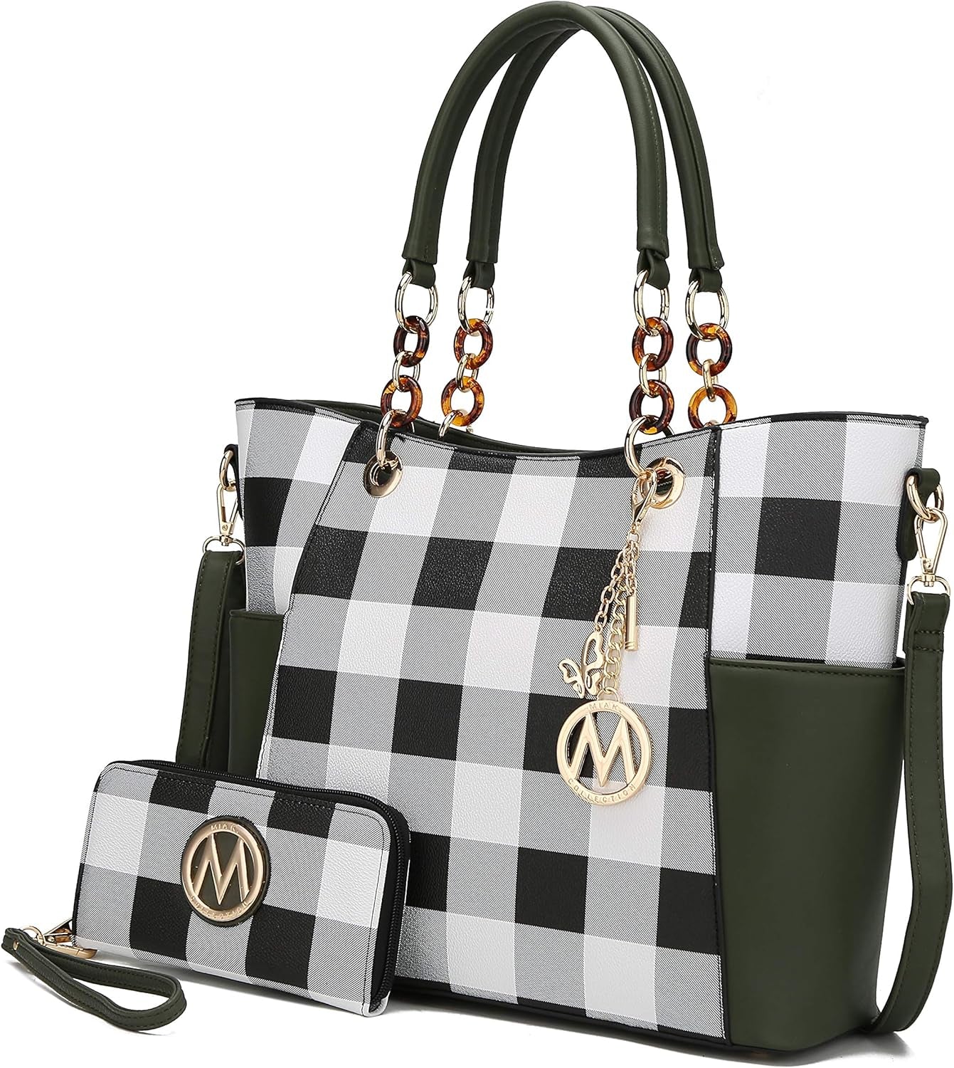 Tote Bag for Women, Handbag Set with Wallet-Top-Handle- Vegan Leather Purse