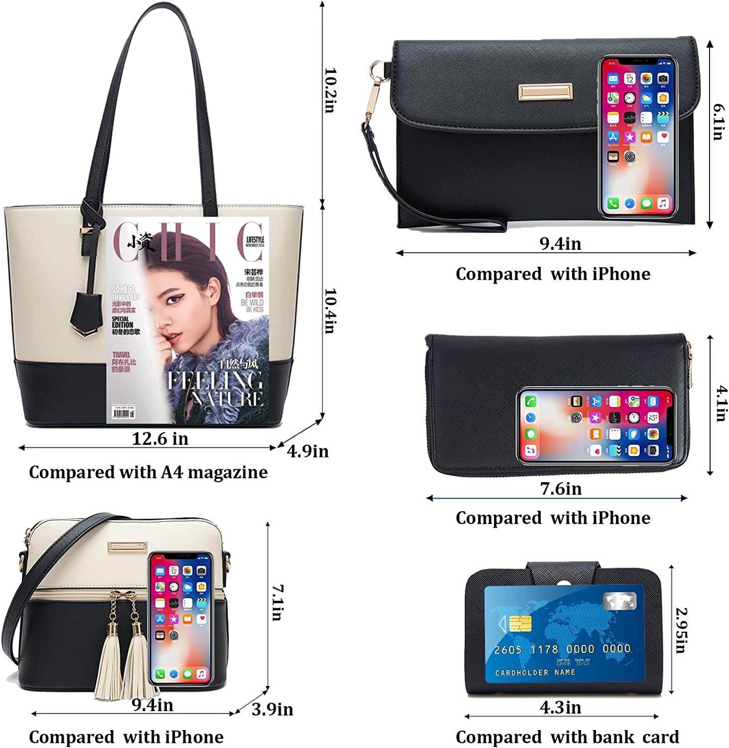 Satchel Purses and Handbags for Women Shoulder Tote Bags