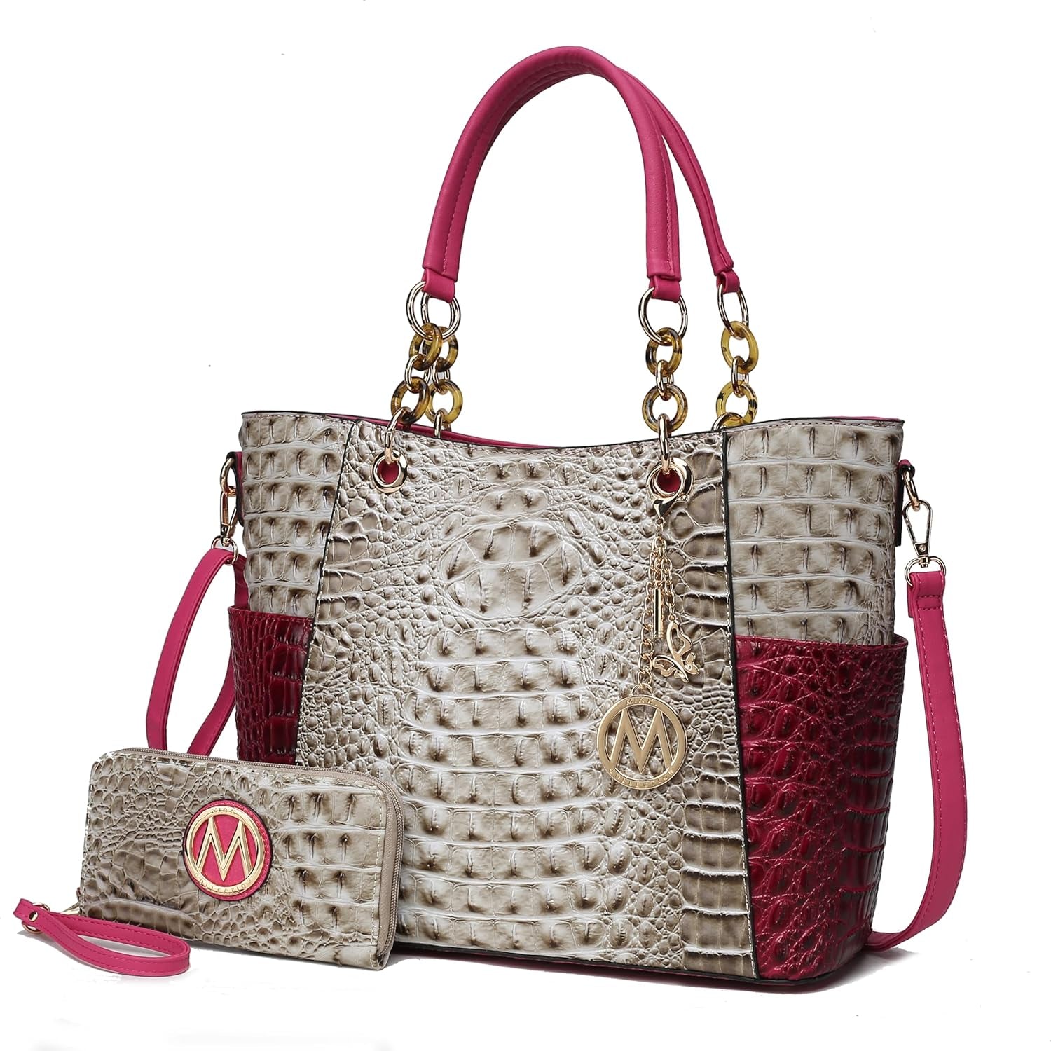 Tote Bag for Women, Handbag Set with Wallet-Top-Handle- Vegan Leather Purse